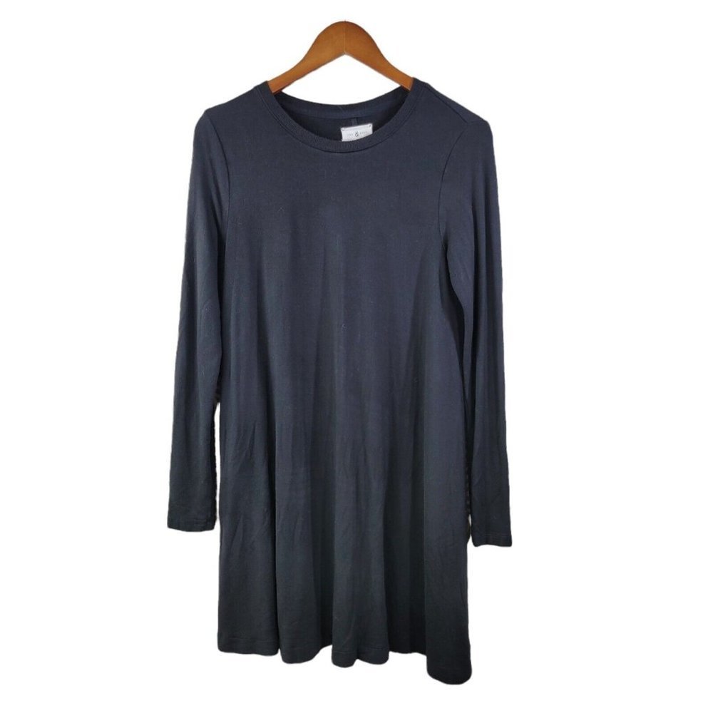 Lou & Grey Size Small Dress Lightweight Sweater Sweatshirt Stretch Black casual